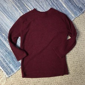 Forever 21 burgundy red mockneck sweater